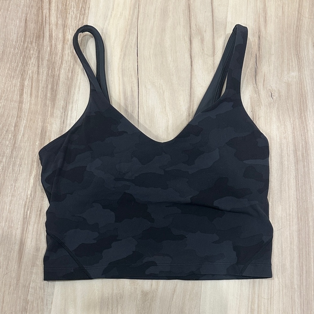lululemon athletica Black Camouflage Tank Top